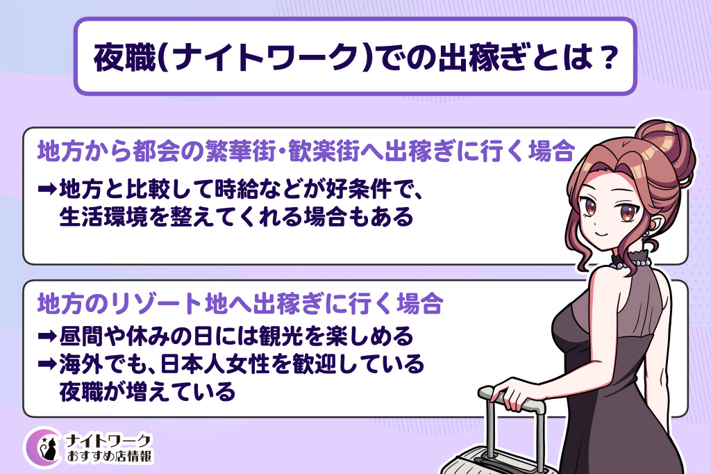 夜職(ナイトワーク)での出稼ぎとは?