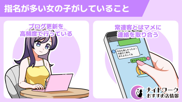 指名が多い女の子がしていること