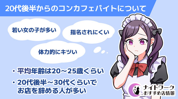 20代後半からのコンカフェバイトについて