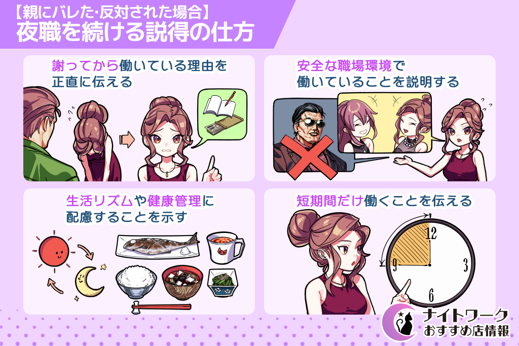 【親にバレた・反対された場合】夜職を続ける説得の仕方