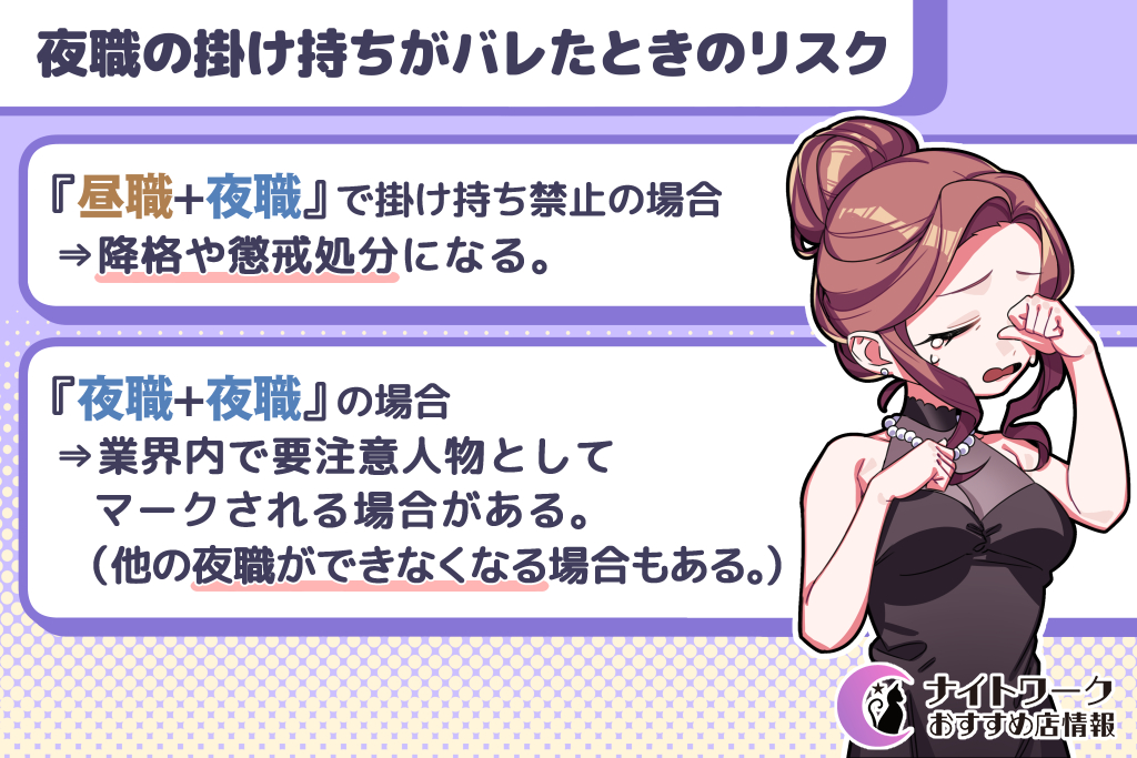 【パターン別】夜職の掛け持ちがバレたときのリスク