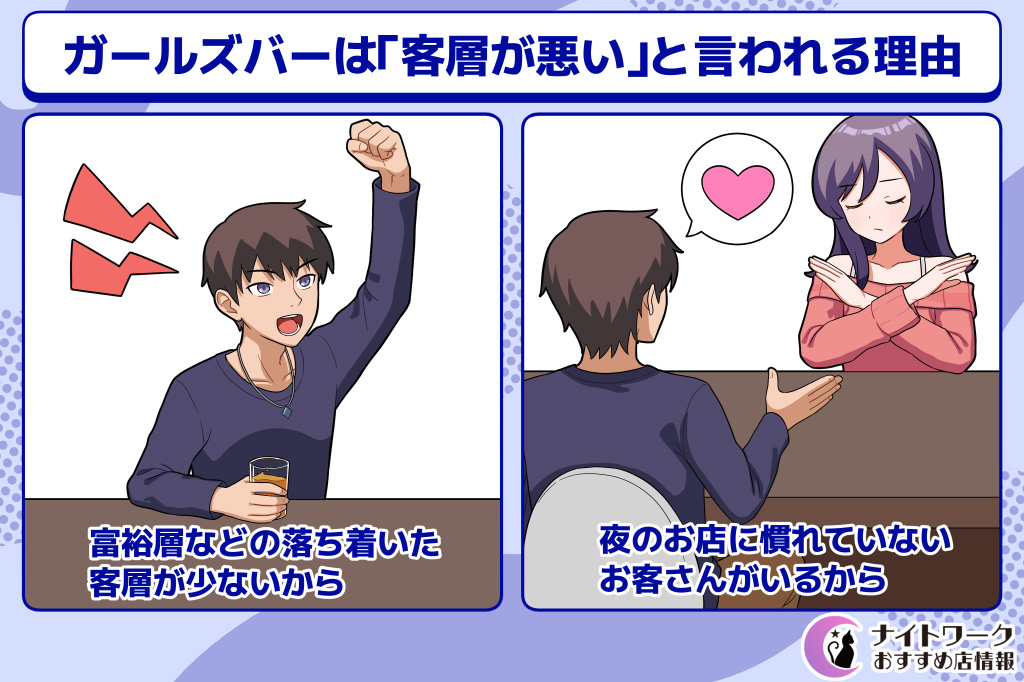 ガールズバーは「客層が悪い」と言われる理由
