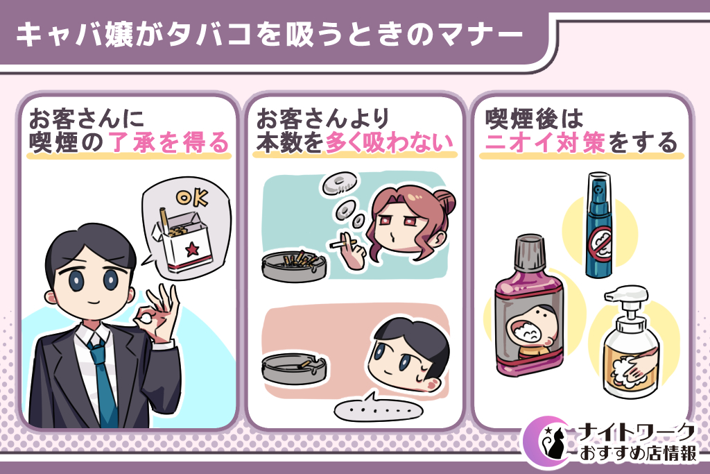 キャバ嬢がタバコを吸うときのマナー